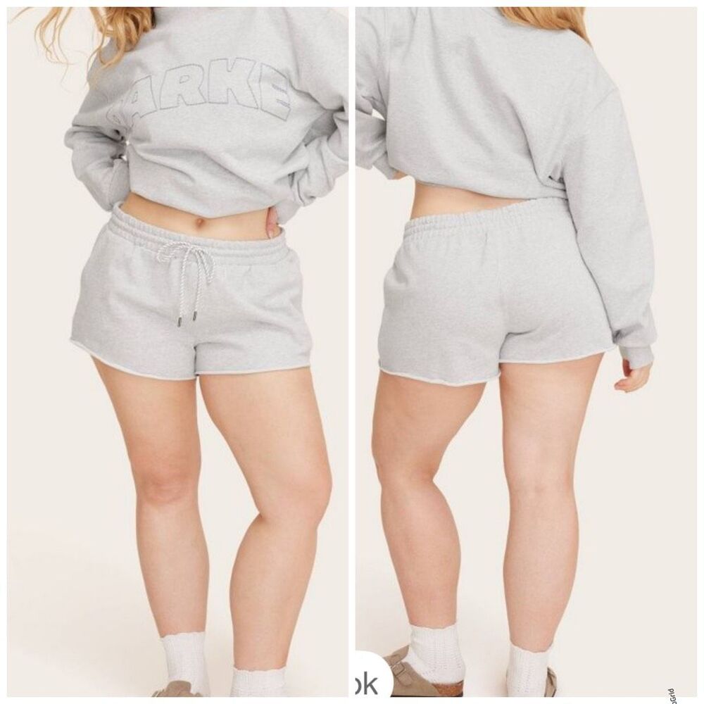 PARKE Target Gray Midrise Pull On Sweatshorts Small Women NEW